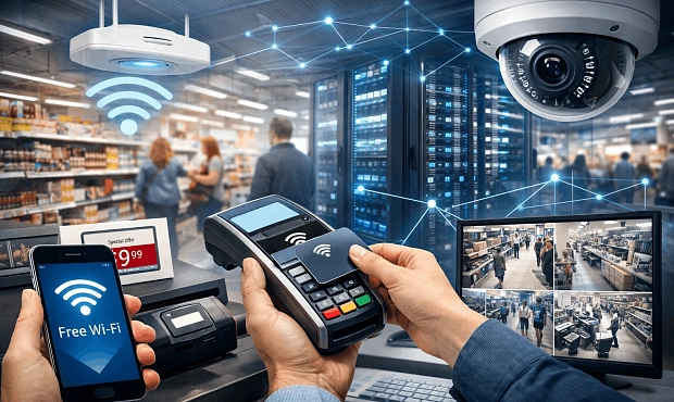 Цифровизация ритейла: Wi-Fi для торгового зала, видеонаблюдения и онлайн-эквайринга Цифровизация ритейла: Wi-Fi для торгового зала, видеонаблюдения и онлайн-эквайринга